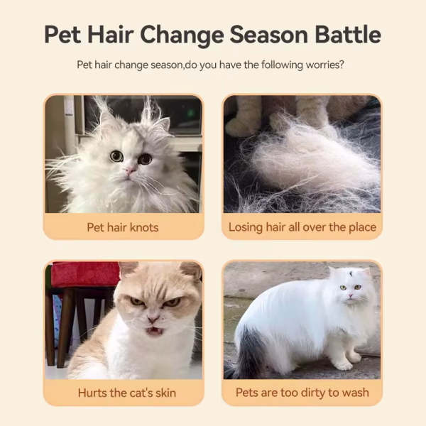 ROJECO Pet Steam Comb Cat Electric Spray Brushes for Dog Hair Removal Combs Pet Hair Grooming Tools Kitten Hair Removal Brushes
